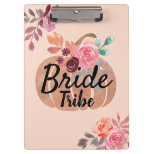 Carpeta De Pinza Tribu de la Novia Personalizado Rosa Dorado Otoño