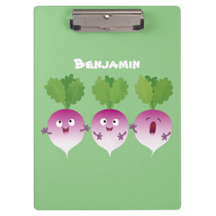 Carpeta De Pinza Trío de verduras de nabo lindo personalizado