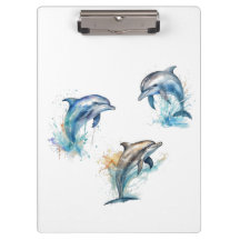 Trío delfín acuático