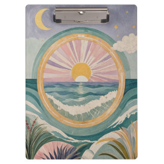 Carpeta De Pinza Tropical Celestial Shore