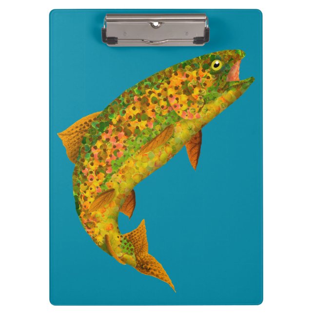 Carpeta De Pinza Trucha arco iris de hoja de lápiz 2 (Anverso)