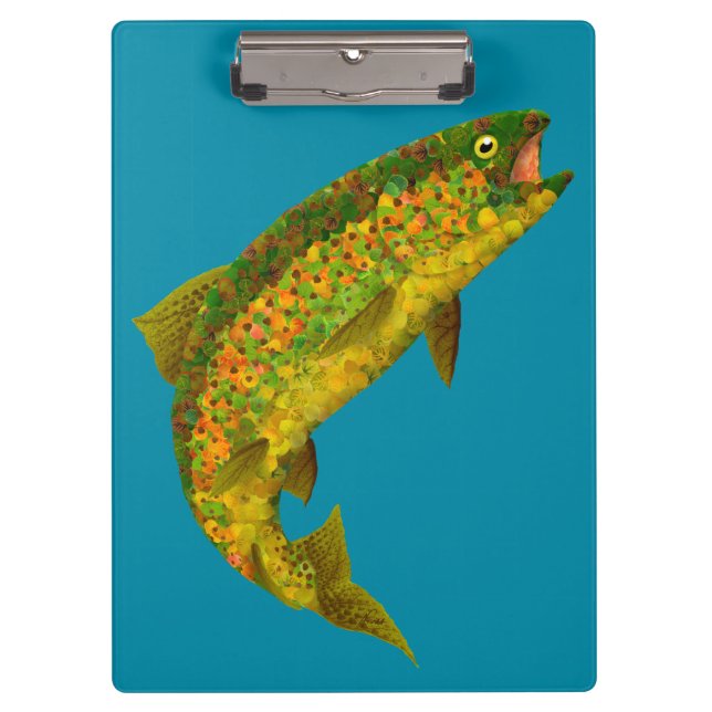 Carpeta De Pinza Trucha arco iris de hoja de lápiz 3 (Anverso)