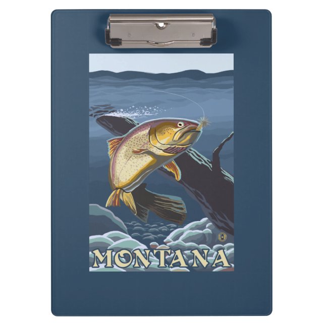 Carpeta De Pinza Trucha que pesca la sección representativa - (Anverso)