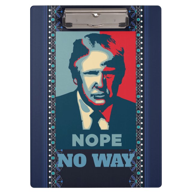 Carpeta De Pinza Trump No No Way Clipboard (Anverso)