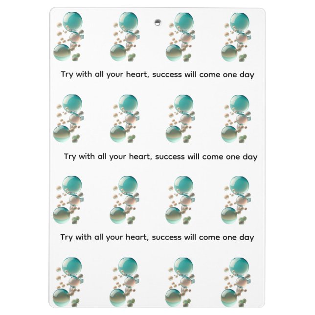 Carpeta De Pinza Try with all your heart success  (Reverso)