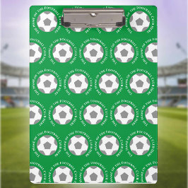 Carpeta De Pinza Tu equipo de fútbol en Coach de fútbol verde