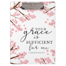 Tu gracia es suficiente Biblia Flores de cerezo