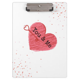 Carpeta De Pinza Tu y Yo Moderno Corazón Rojo Con Día de San Valent
