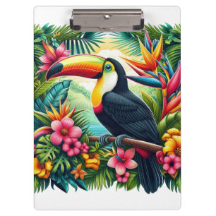 Carpeta De Pinza Tucán tropical/de la selva