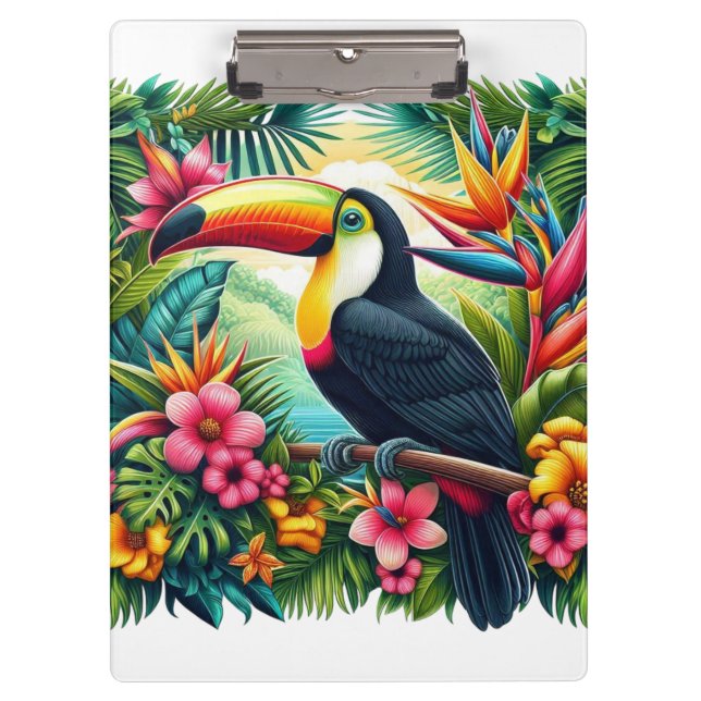 Carpeta De Pinza Tucán tropical/de la selva  (Anverso)