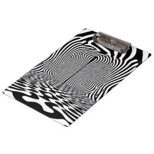 Carpeta De Pinza Túnel de ilusión óptica - Blanco y negro hipnótico
