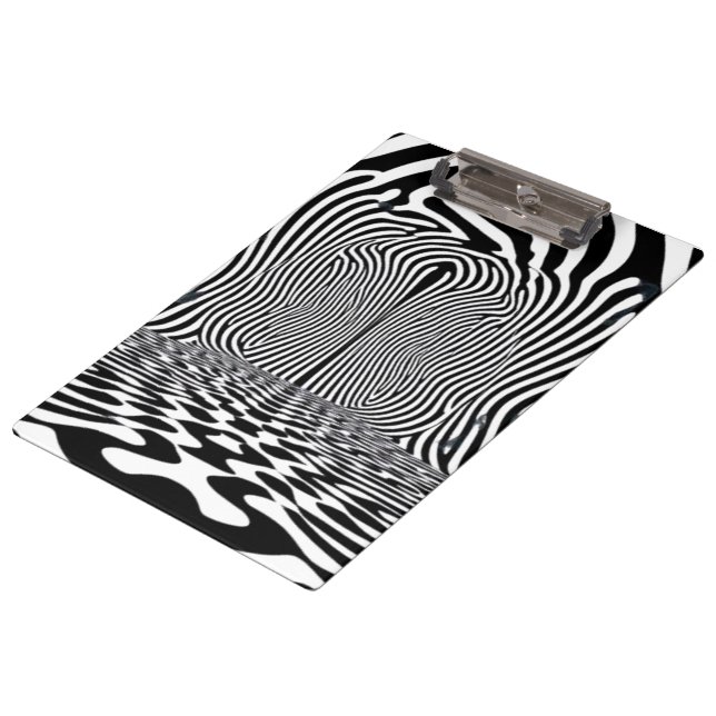 Carpeta De Pinza Túnel de ilusión óptica - Blanco y negro hipnótico (Angular)