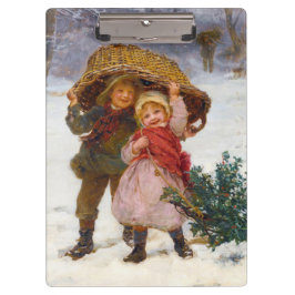 Carpeta De Pinza Two children in the snow by Frederick Morgan