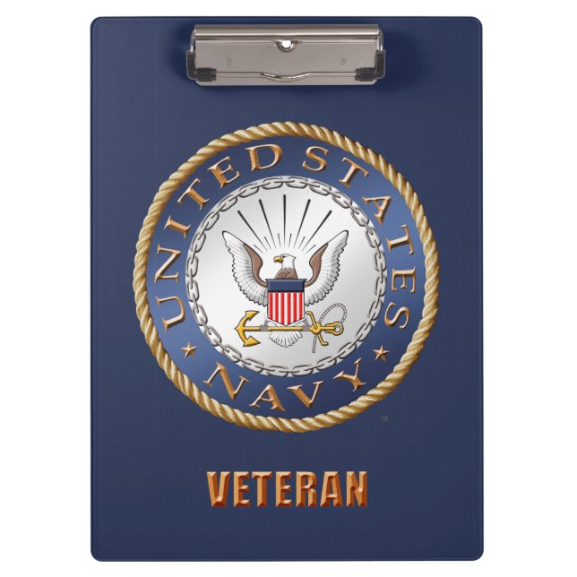 Carpeta De Pinza U.S. Tablero del veterano de la marina de guerra (Anverso)