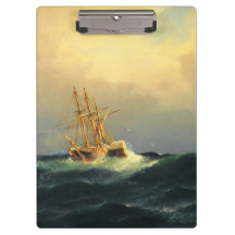 Un barco de vapor en una tormenta en el Océano Atl