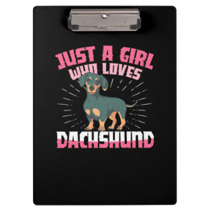 Carpeta De Pinza Un Chica que ama a Dachshund