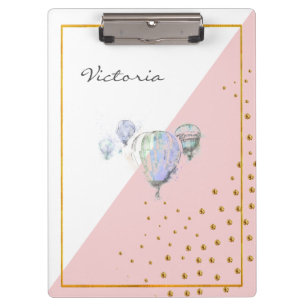 Carpeta De Pinza Un globo de color azul moderno y moderno añade tu 