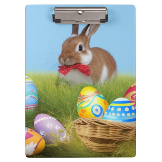 Carpeta De Pinza Un lindo conejo de Pascua para un ánimo positivo (Anverso)