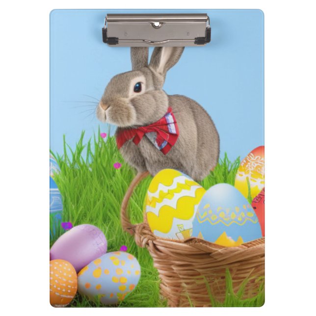 Carpeta De Pinza Un lindo conejo de Pascua para un ánimo positivo (Anverso)
