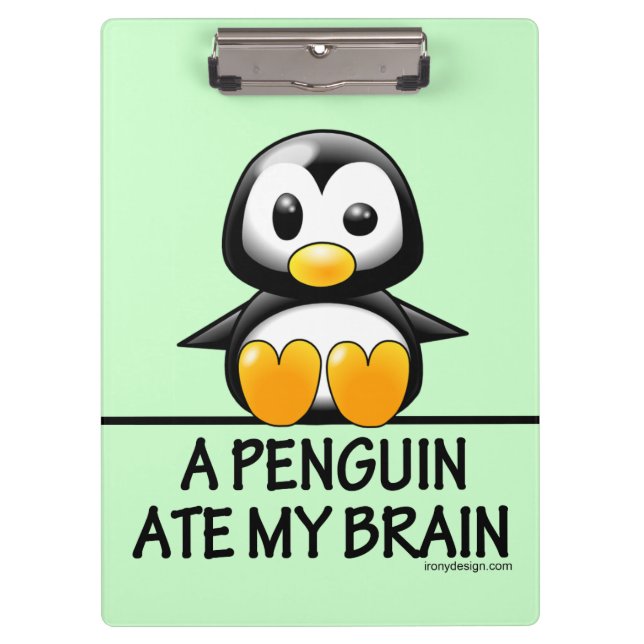 Carpeta De Pinza Un pingüino comió mi cerebro (Anverso)