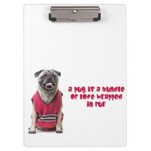 Carpeta De Pinza Un Pug Es Un Conjunto De Amor Envuelto En Piel