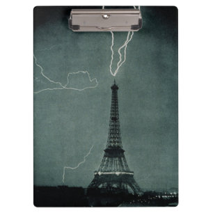 Carpeta De Pinza Un rayo golpea la Torre Eiffel