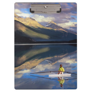 Carpeta De Pinza Un remero en el lago Banff en Canadá (MR)