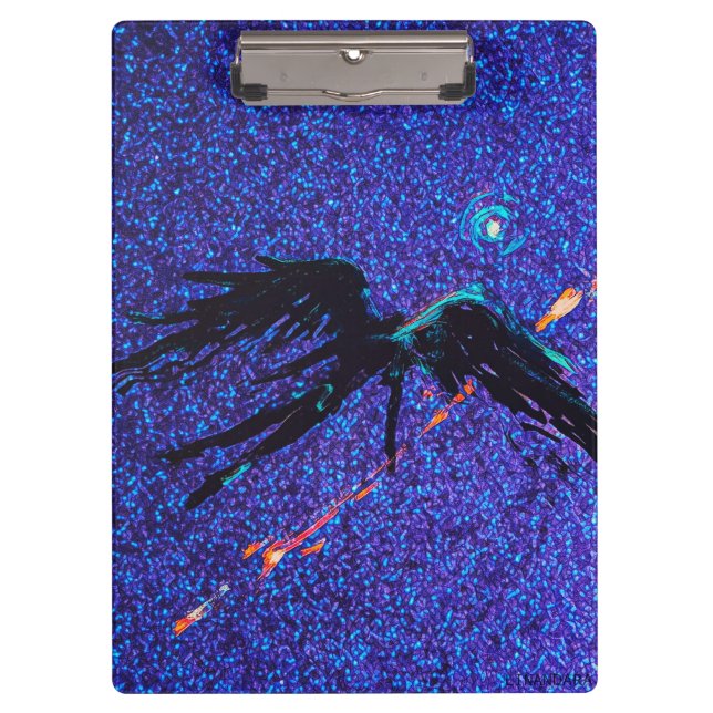 Carpeta De Pinza Una figura alada oscura sobrevolando el espacio (Anverso)