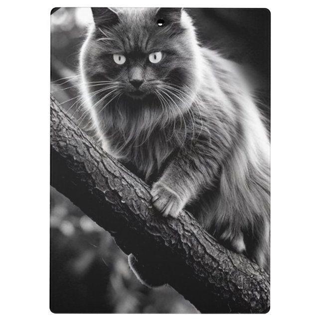 Carpeta De Pinza Una Mirada Alarmante De Un Gato Nocturno (Reverso)