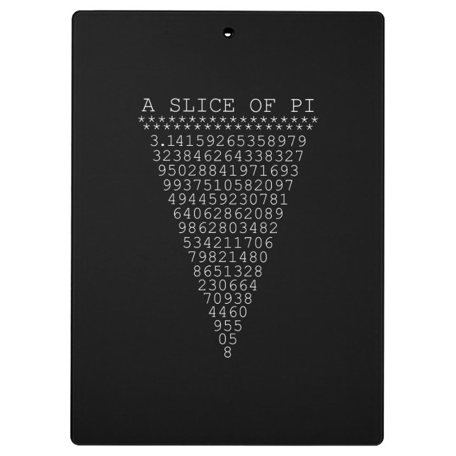 Carpeta De Pinza Una rebanada de dígitos de Pi (Reverso)