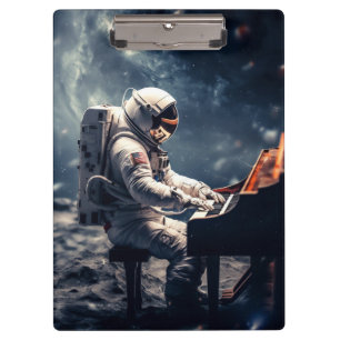 Carpeta De Pinza Una sinfonía para las estrellas Piano astronauta