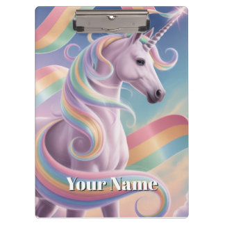 Carpeta De Pinza Unicorn Notebook, Magical Rainbow Stars Unicorn 