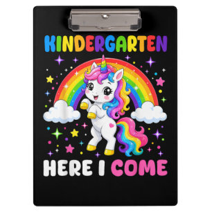 Carpeta De Pinza Unicornio de jardín de infancia aquí vengo De vuel