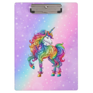 Carpeta De Pinza Unicornio mágico colorido