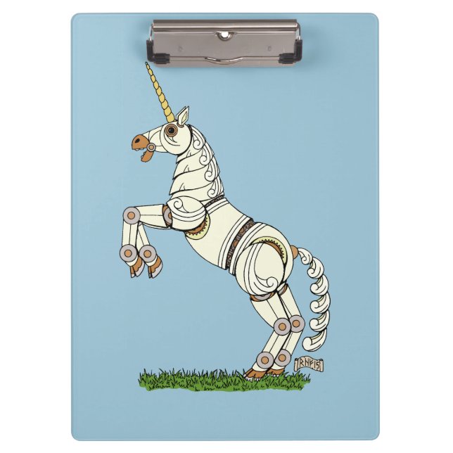 Carpeta De Pinza Unicornio mecánico (Anverso)