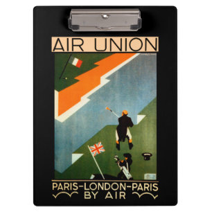 Carpeta De Pinza Unión Aérea ~ París-Londres-París por vía aérea