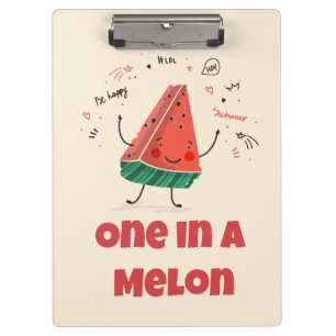 Carpeta De Pinza Uno en un Melón - Cute Watermelon Clipboard Diseño