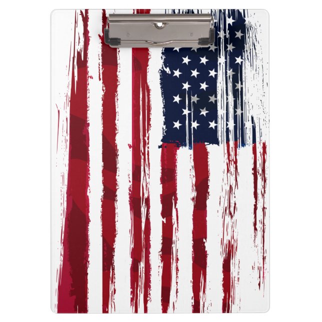 Carpeta De Pinza USA Flag Patriotic American Red White Blue (Anverso)
