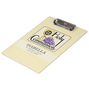 Carpeta De Pinza Uvas y Copa para Primera Comunión, Personalizable