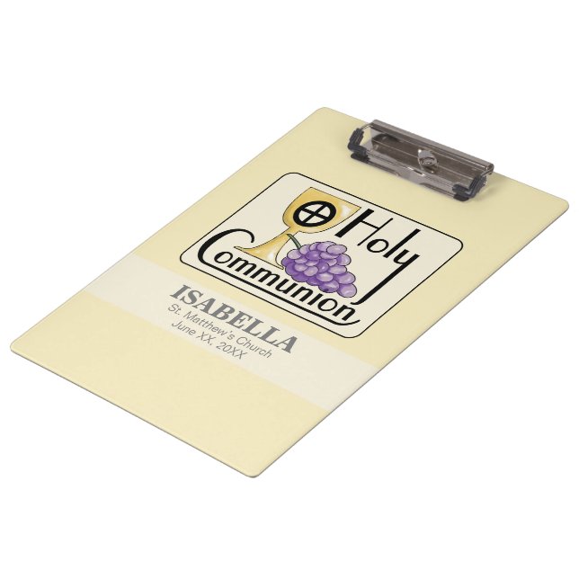 Carpeta De Pinza Uvas y Copa para Primera Comunión, Personalizable (Angular)