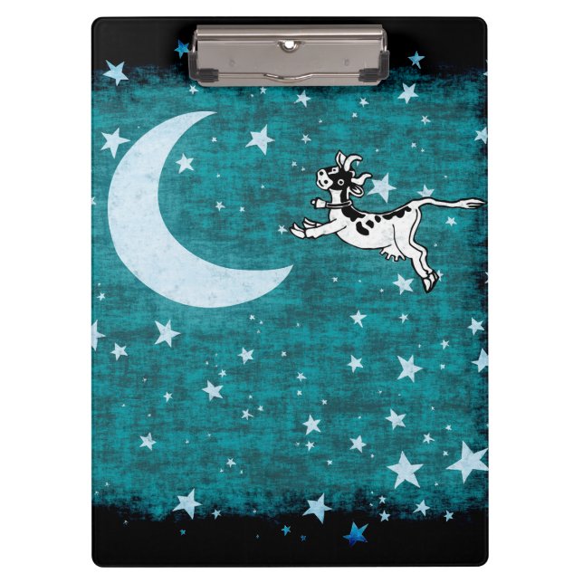 Carpeta De Pinza Vaca, luna y estrellas (Anverso)