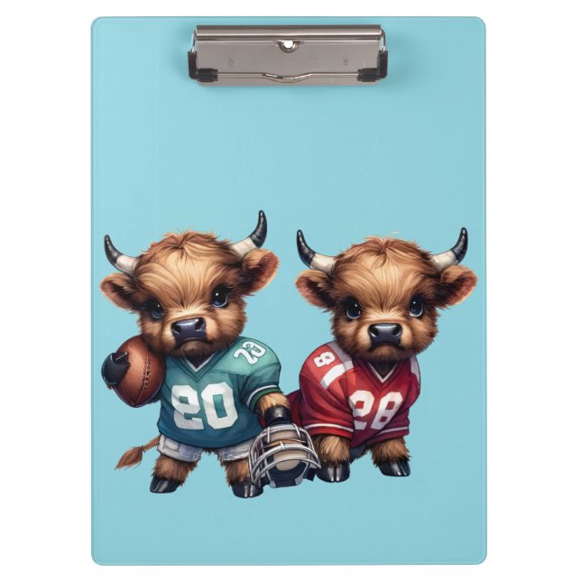 Carpeta De Pinza Vacas de la región montañosa y fútbol (Anverso)