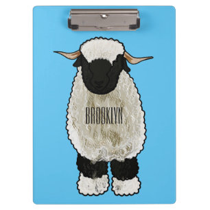 Carpeta De Pinza Valais Blacknose ilustracion personalizado ovino
