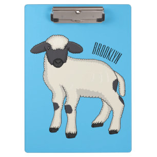 Carpeta De Pinza Valais Blacknose sheep cartoon illustration