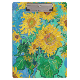 Carpeta De Pinza Van Gogh Sunflowers Yellow Flowers Floral