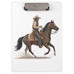 Carpeta De Pinza Vaquero a Caballo