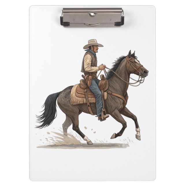 Carpeta De Pinza Vaquero a Caballo (Anverso)
