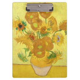 Carpeta De Pinza Vase with fifteen sunflowers by Vincent Van Gogh 