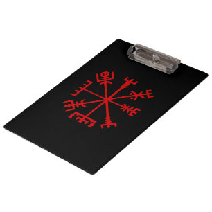 Carpeta De Pinza Vegvísir Rojo Sangre (Vegvísir Viking Compass)