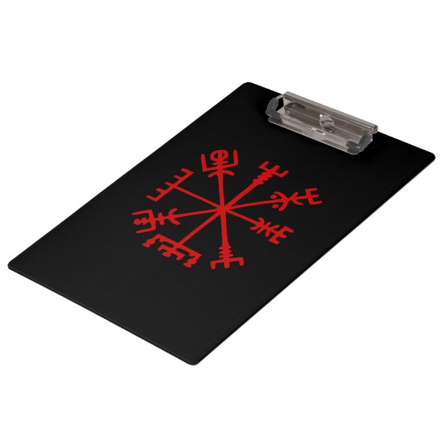 Carpeta De Pinza Vegvísir Rojo Sangre (Vegvísir Viking Compass) (Angular)